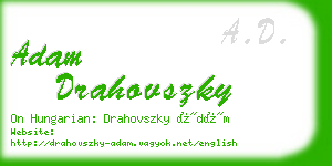 adam drahovszky business card